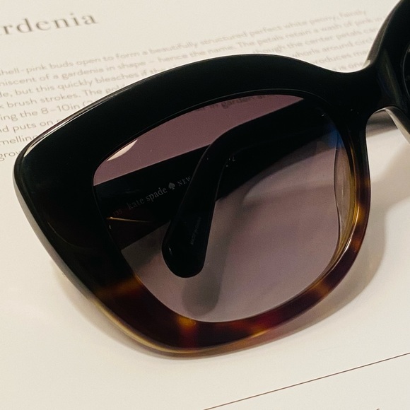 Like NEW! Kate Spade Black & Tortoise Large Cateye Sunglasses - Picture 6 of 15